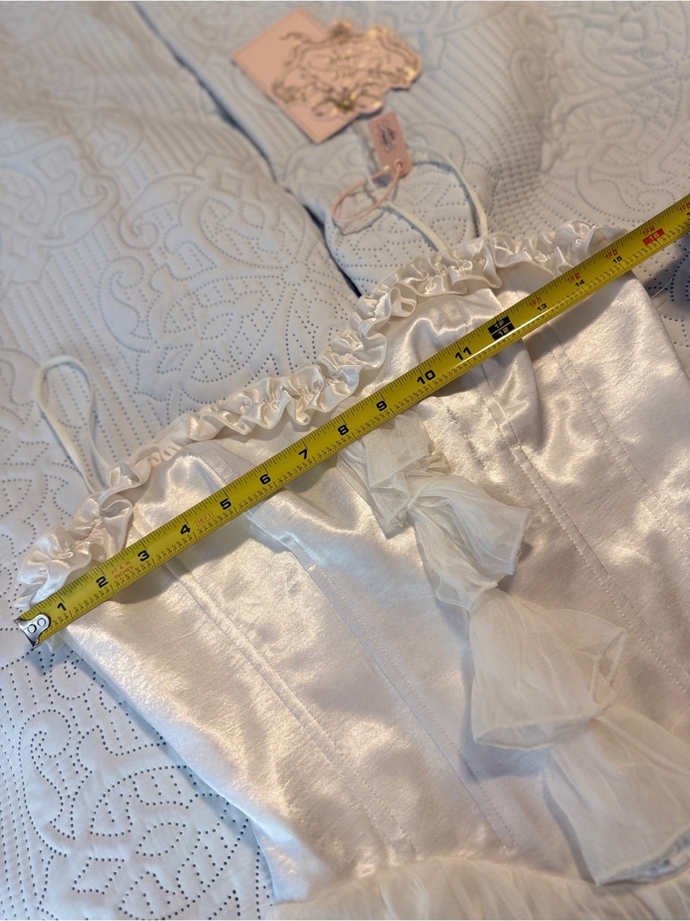 LaceMade Women’s Holy Confession corset dress Size Small Ivory White NEW - Picture 9 of 15